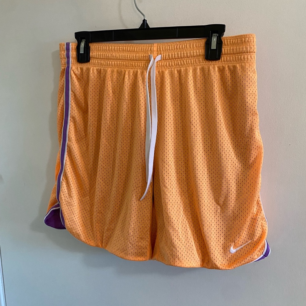 Nike Mens Medium Orange and Purple Classic Style Basketball Athletic Shorts